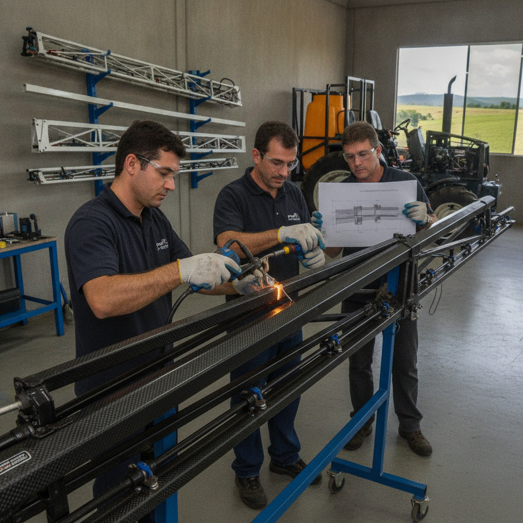 Benefícios da Fibra de Carbono em Barras de Pulverizador Agrícola | Goiânia