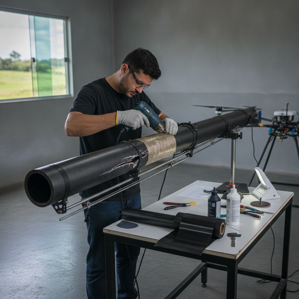 Como Funciona o Reparo de Fibra de Carbono Agrícola em Goiânia