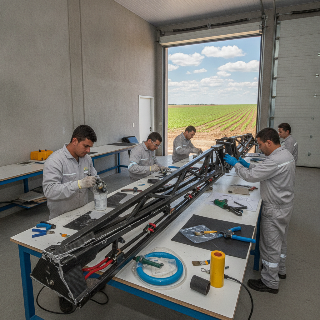 Como Funciona o Reparo de Fibra de Carbono Agrícola em Goiânia